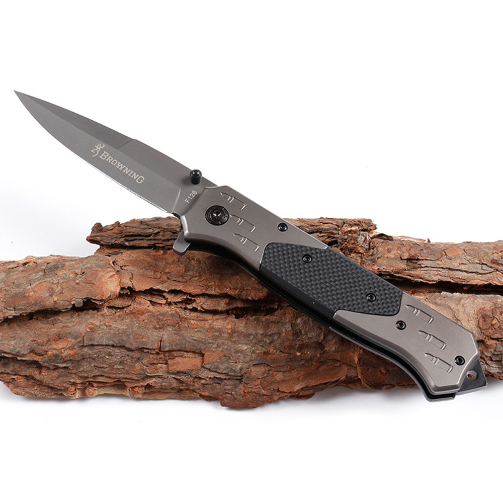 SMKD223 6/12PC Browning Spring Assisted Opening Outdoor Folding Knife Survival Tactical Knife Hunting Knife Pocket Knives
