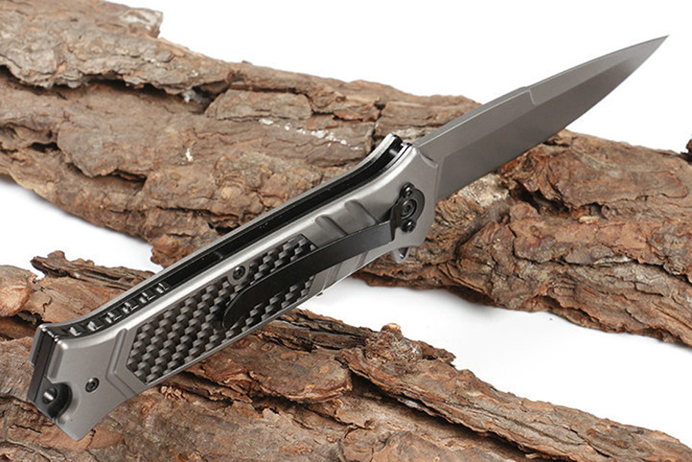 SMKD224 6/12PC Browning Spring Assisted Opening Outdoor Folding Knife Survival Tactical Knife Hunting Knife Pocket Knives