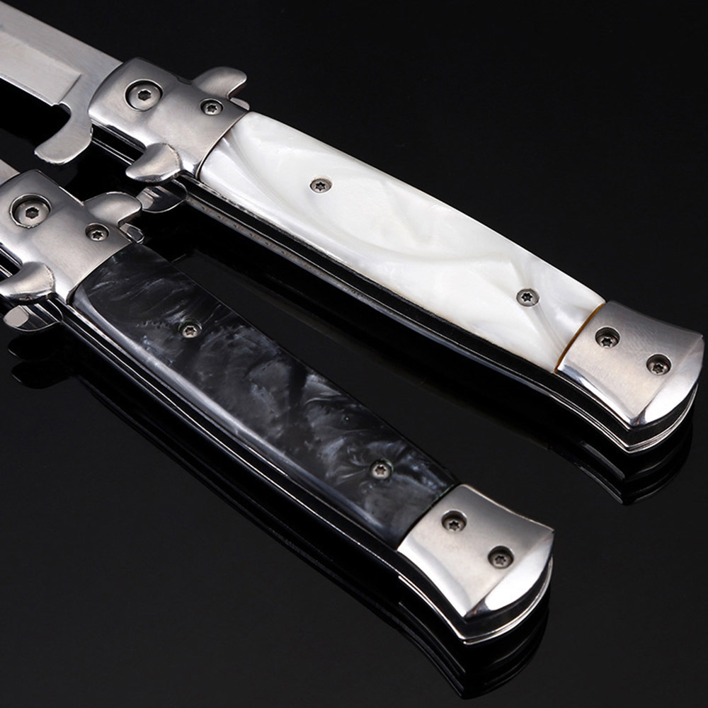 SMKD219 6/12PC Lionwolves Spring Assisted Opening Outdoor Folding Knife Survival Tactical Knife Hunting Knife Pocket Knives
