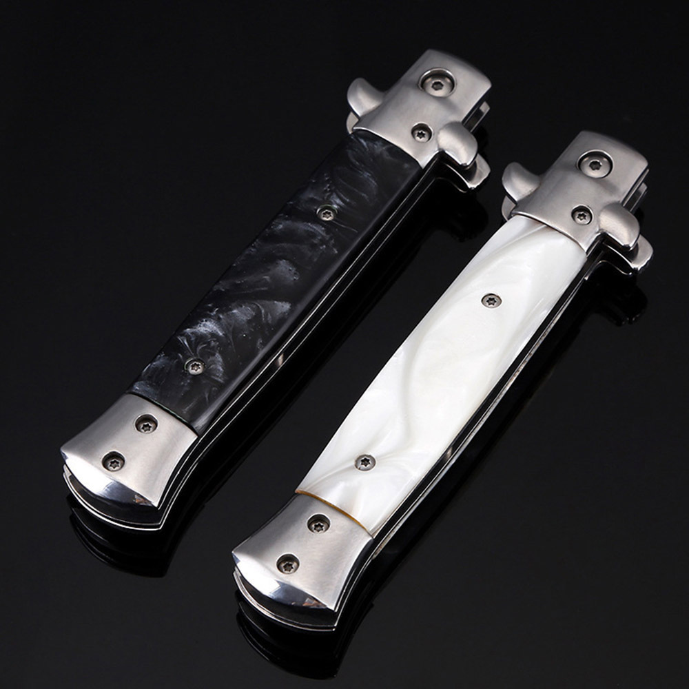 SMKD219 6/12PC Lionwolves Spring Assisted Opening Outdoor Folding Knife Survival Tactical Knife Hunting Knife Pocket Knives