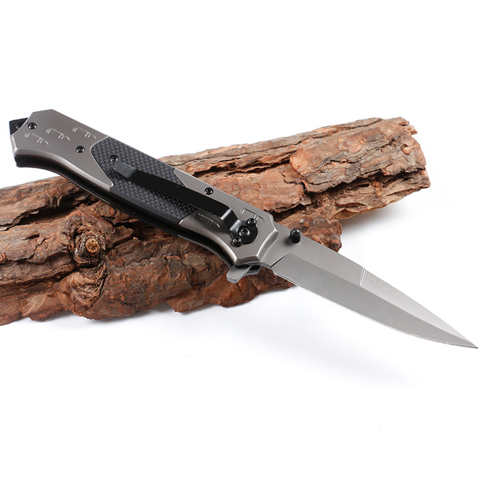 SMKD223 6/12PC Browning Spring Assisted Opening Outdoor Folding Knife Survival Tactical Knife Hunting Knife Pocket Knives