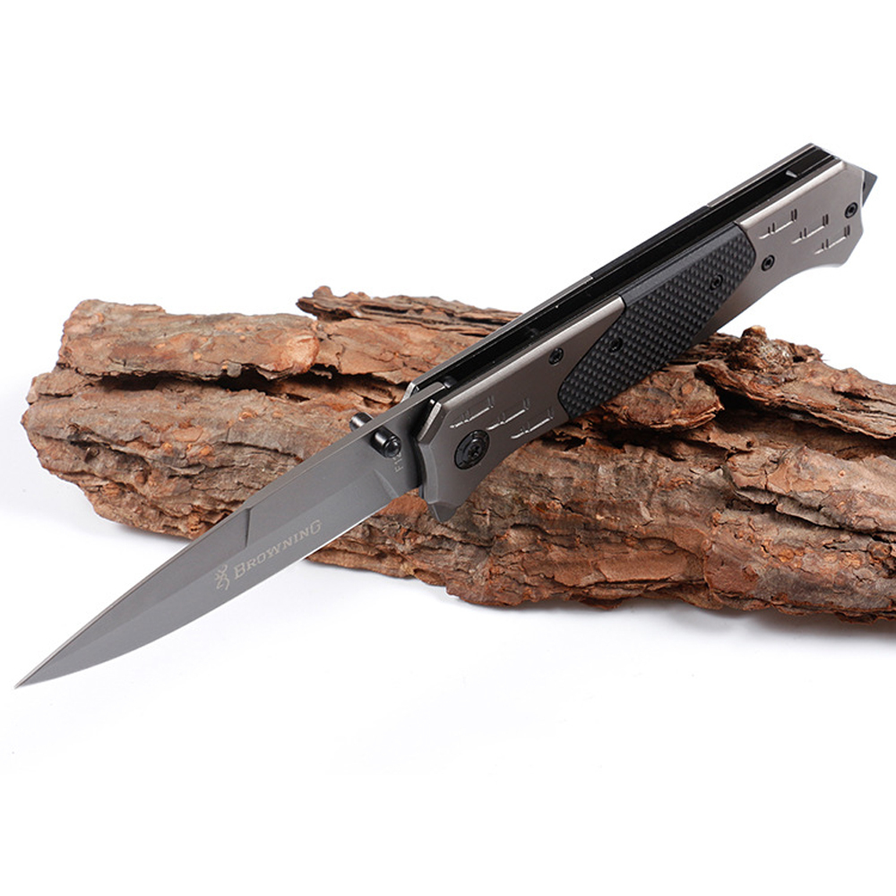 SMKD223 6/12PC Browning Spring Assisted Opening Outdoor Folding Knife Survival Tactical Knife Hunting Knife Pocket Knives