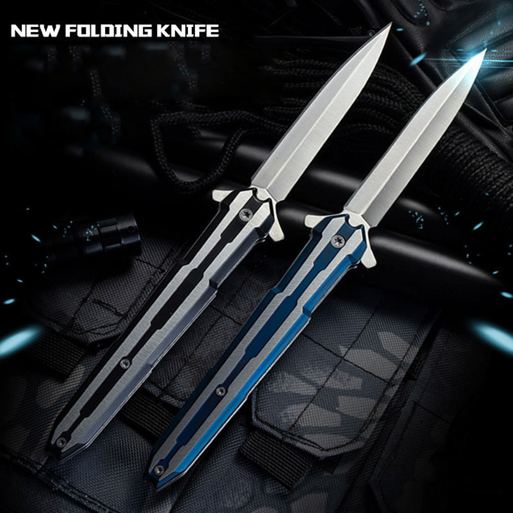 SMKD227 Lionwolves Spring Assisted Opening Outdoor Folding Knife Survival Tactical Knife Hunting Knife Pocket Knives