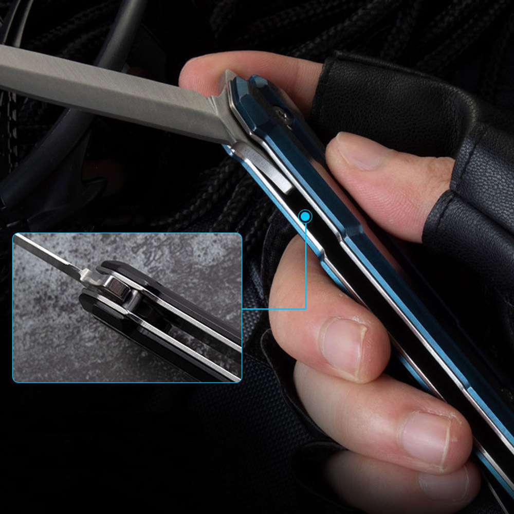 SMKD227 Lionwolves Spring Assisted Opening Outdoor Folding Knife Survival Tactical Knife Hunting Knife Pocket Knives