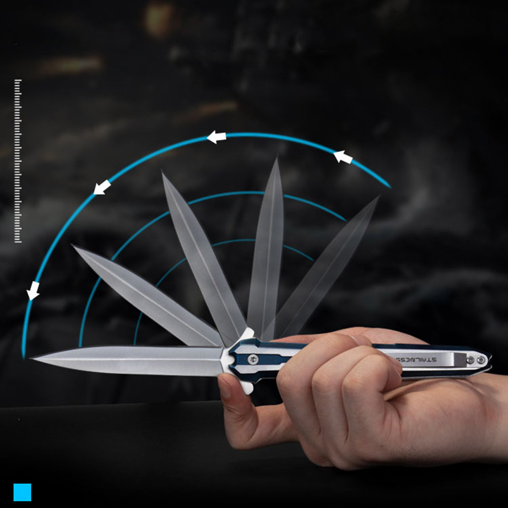 SMKD227 Lionwolves Spring Assisted Opening Outdoor Folding Knife Survival Tactical Knife Hunting Knife Pocket Knives