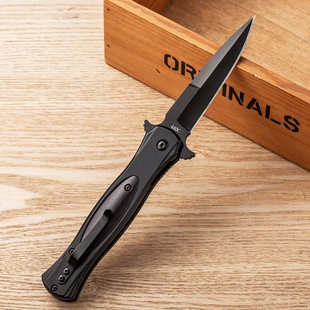 SMKD231 6/12PC Lionwolves Spring Assisted Opening Outdoor Folding Knife Survival Tactical Knife Hunting Knife Pocket Knives