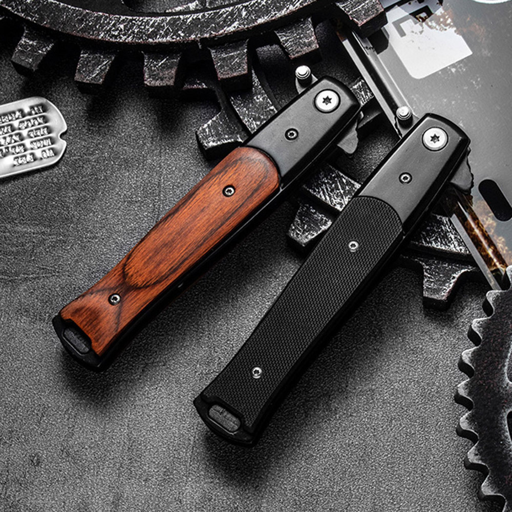 SMKD230 Lionwolves Spring Assisted Opening Outdoor Folding Knife Survival Tactical Knife Hunting Knife Pocket Knives