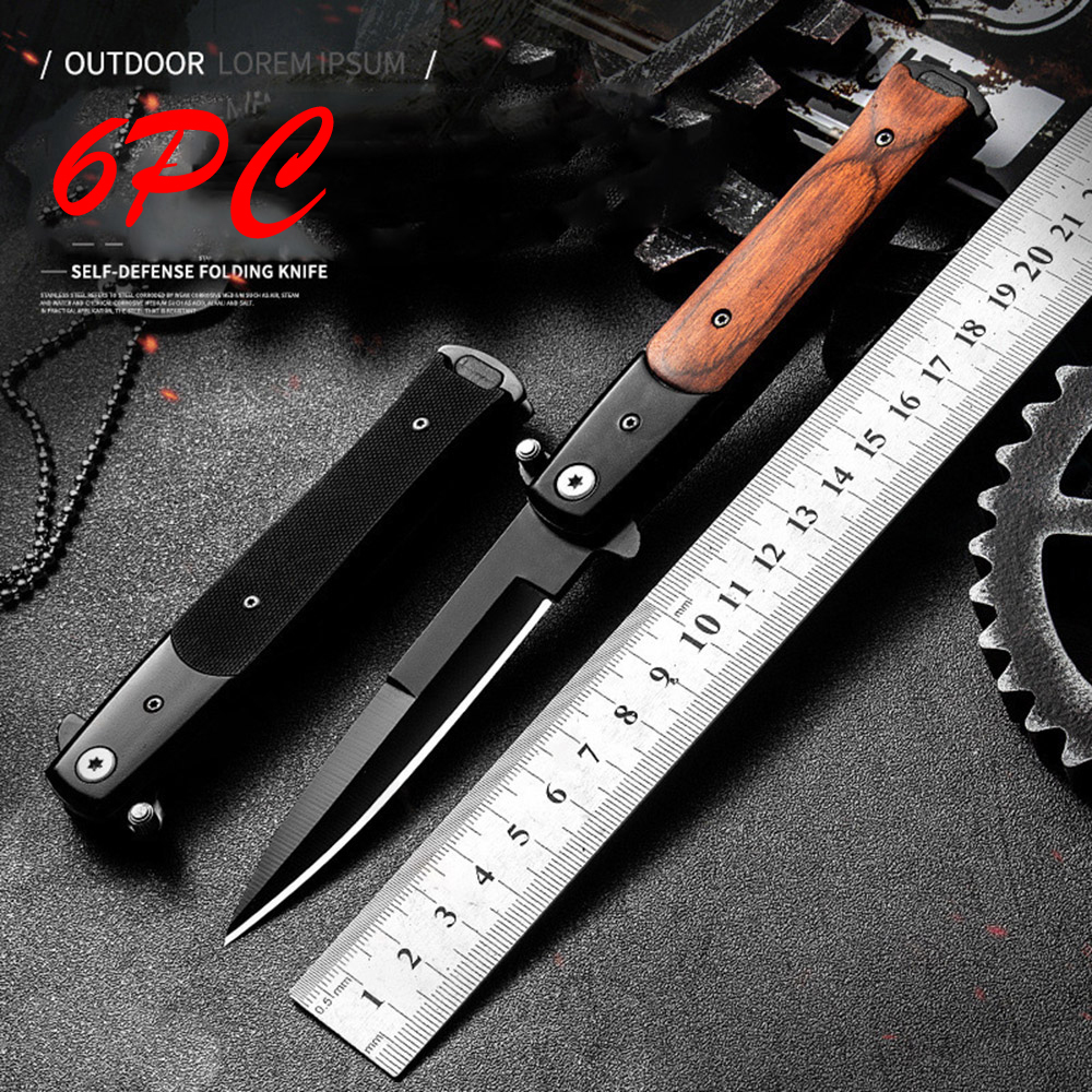 SMKD230 Lionwolves Spring Assisted Opening Outdoor Folding Knife Survival Tactical Knife Hunting Knife Pocket Knives