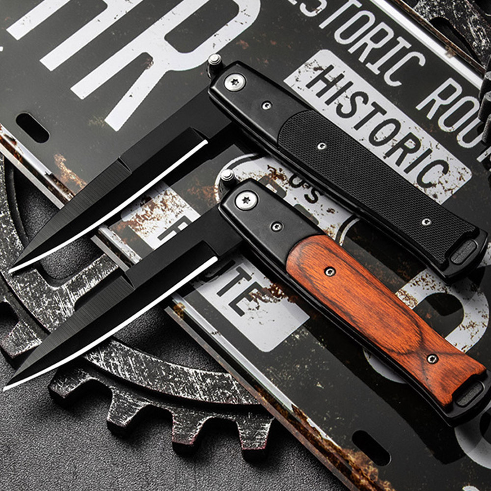 SMKD230 Lionwolves Spring Assisted Opening Outdoor Folding Knife Survival Tactical Knife Hunting Knife Pocket Knives