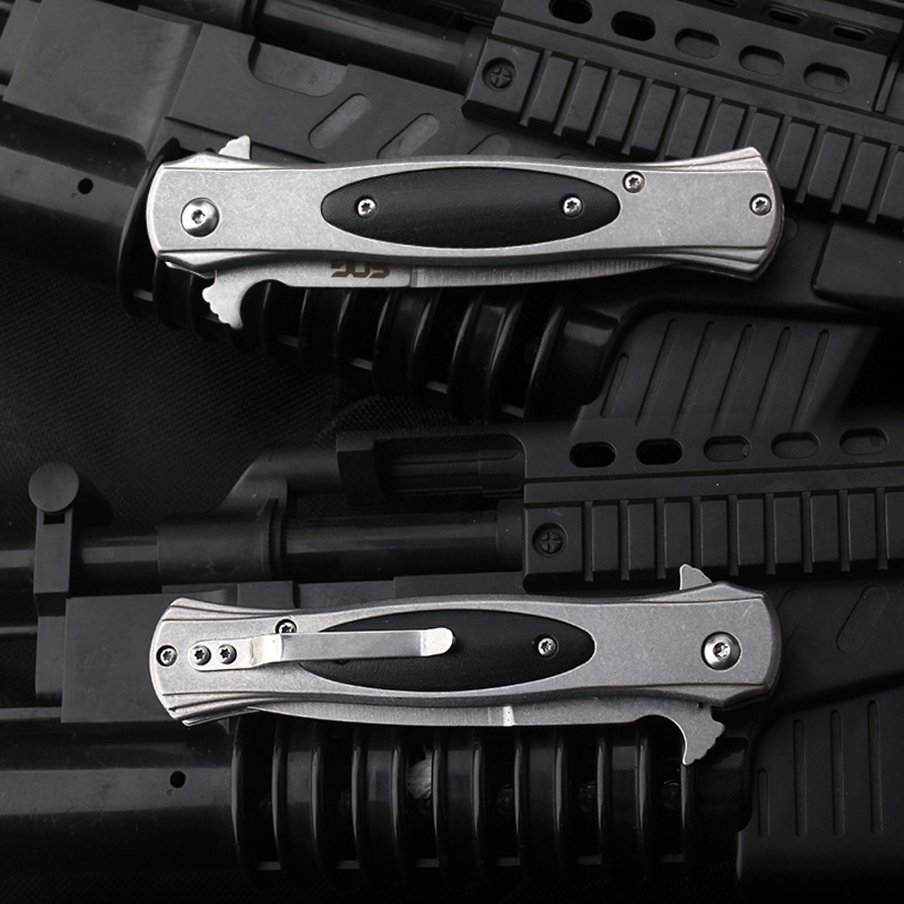 SMKD231 6/12PC Lionwolves Spring Assisted Opening Outdoor Folding Knife Survival Tactical Knife Hunting Knife Pocket Knives