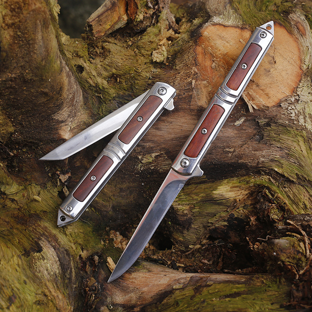 SMKD248 6/12PC Lionwolves Spring Assisted Opening Outdoor Folding Knife Survival Tactical Knife Hunting Knife Pocket Knives