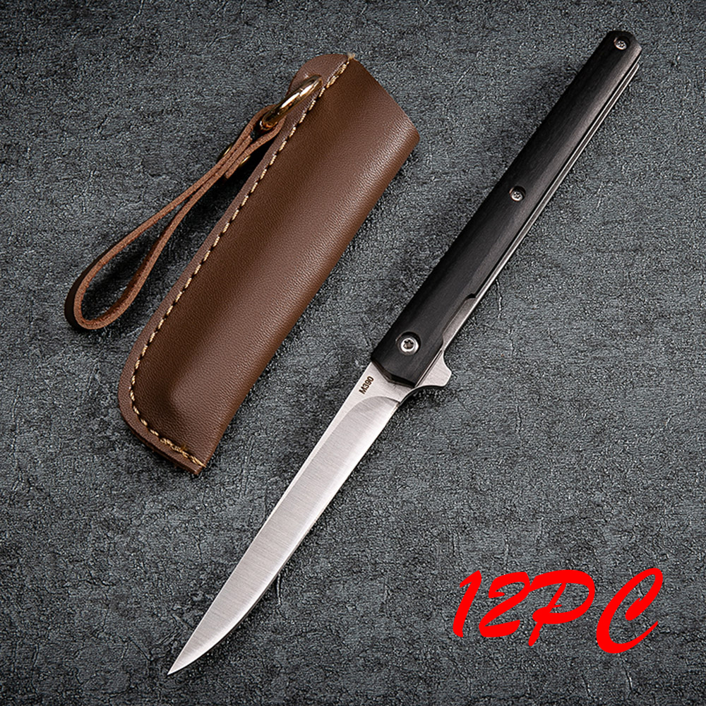 SMKD232 6/12PC Lionwolves Spring Assisted Opening Outdoor Folding Knife Survival Tactical Knife Hunting Knife Pocket Knives