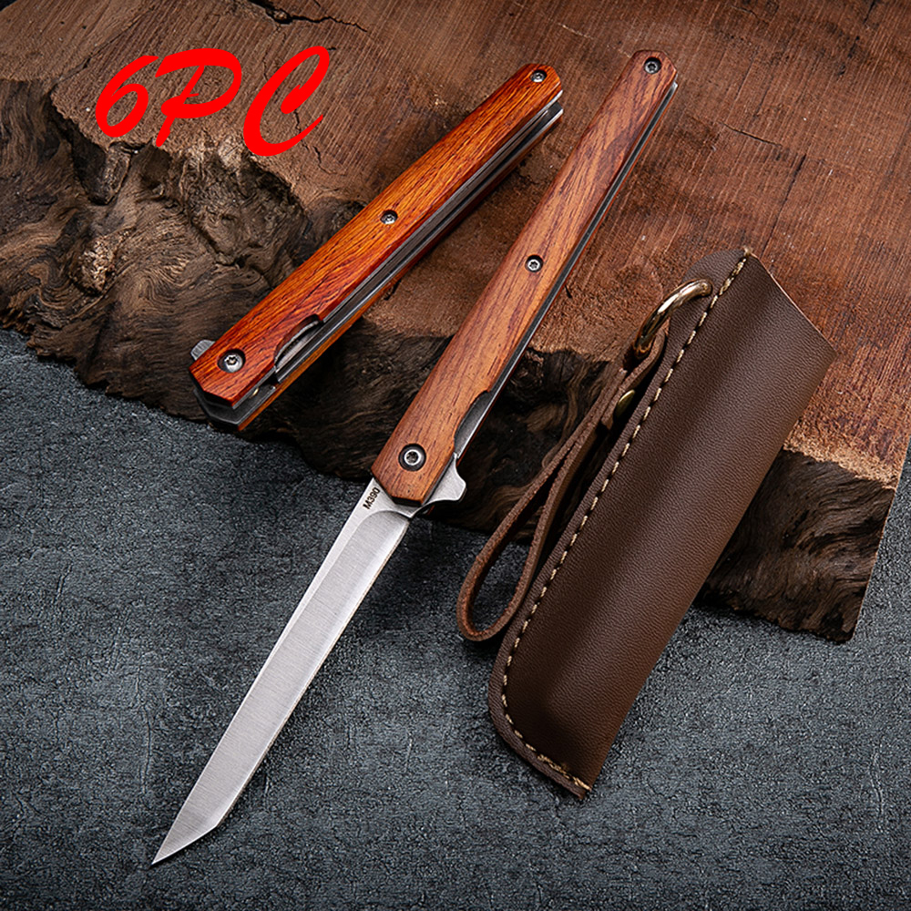 SMKD232 6/12PC Lionwolves Spring Assisted Opening Outdoor Folding Knife Survival Tactical Knife Hunting Knife Pocket Knives