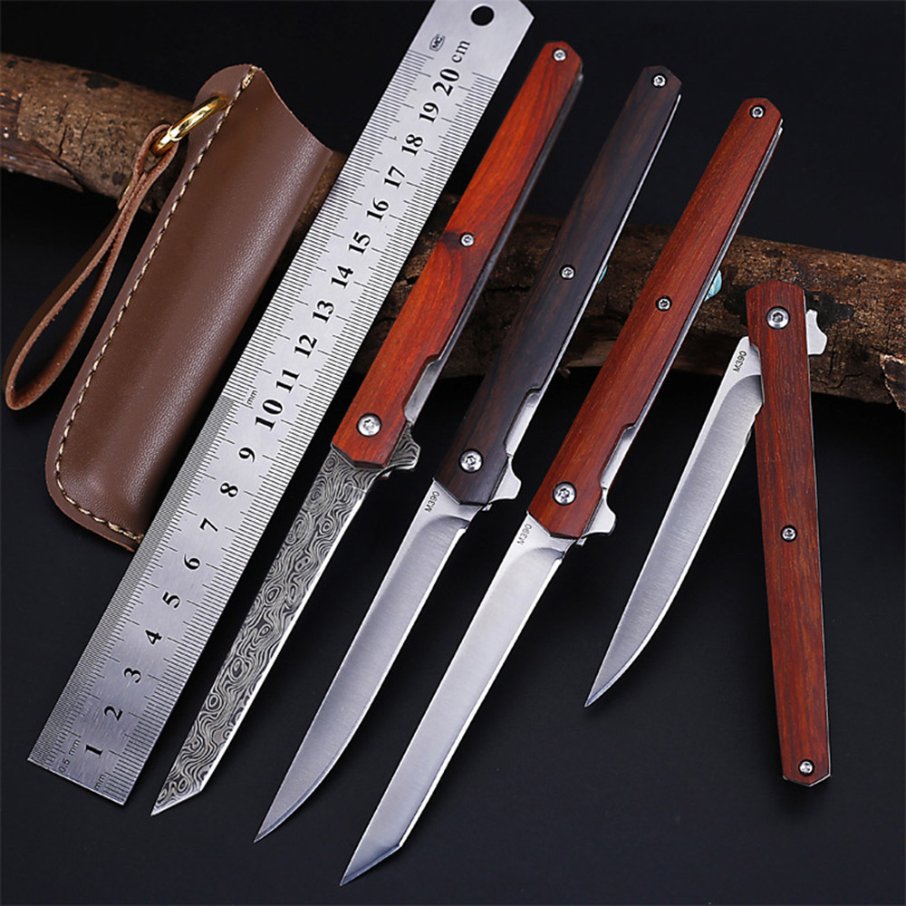 SMKD232 6/12PC Lionwolves Spring Assisted Opening Outdoor Folding Knife Survival Tactical Knife Hunting Knife Pocket Knives