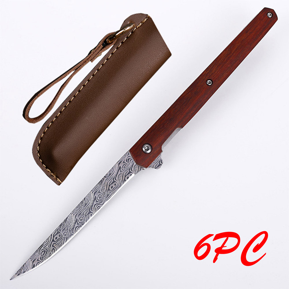 SMKD232 6/12PC Lionwolves Spring Assisted Opening Outdoor Folding Knife Survival Tactical Knife Hunting Knife Pocket Knives