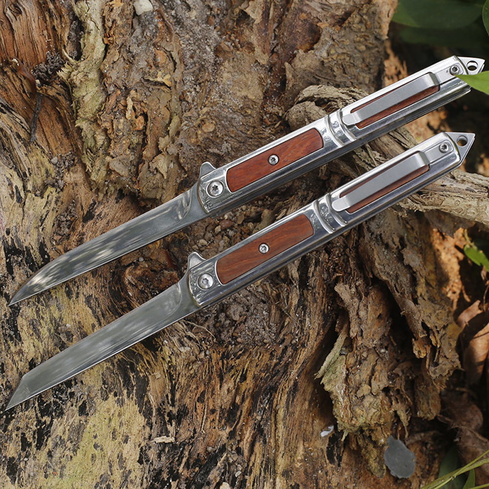 SMKD248 6/12PC Lionwolves Spring Assisted Opening Outdoor Folding Knife Survival Tactical Knife Hunting Knife Pocket Knives