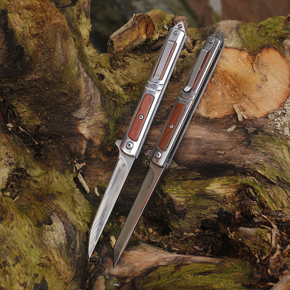 SMKD248 6/12PC Lionwolves Spring Assisted Opening Outdoor Folding Knife Survival Tactical Knife Hunting Knife Pocket Knives