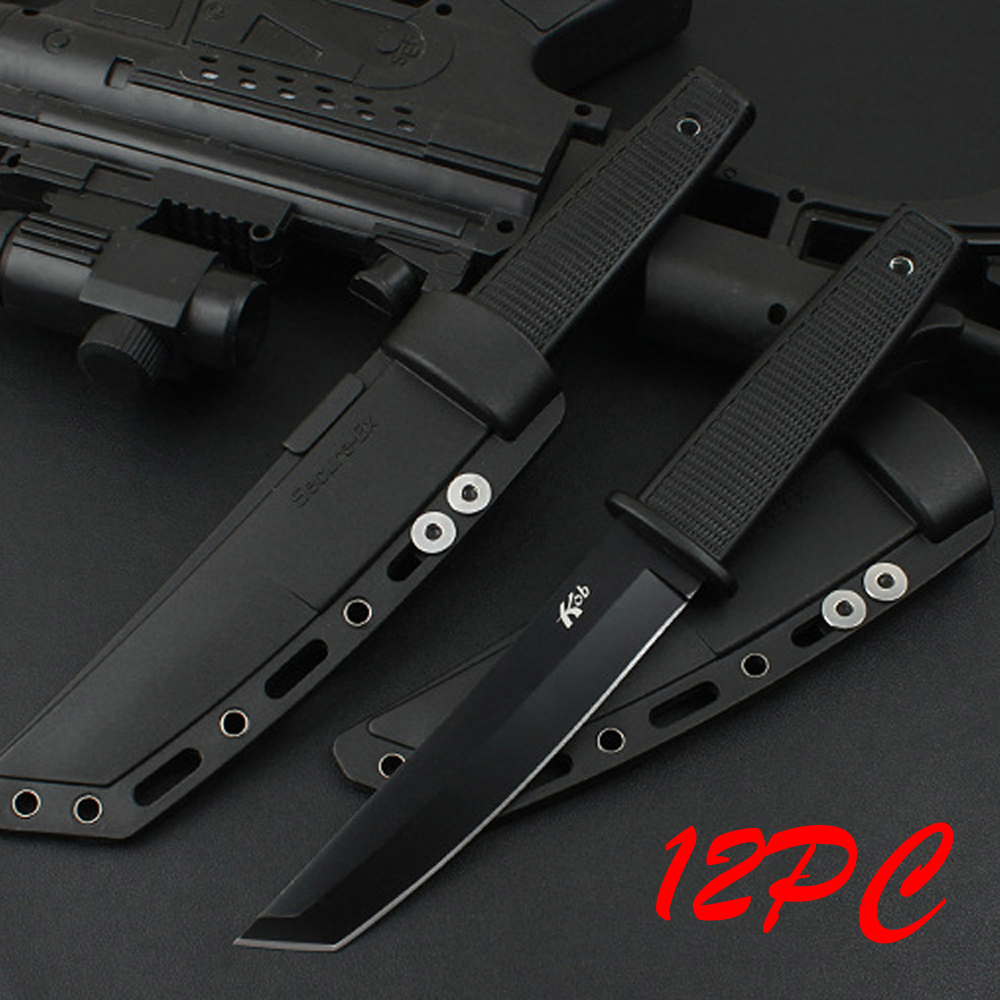 SMKD239-WS/BS 6/12PC Cold Steel Fixed Blade Knife Outdoor Survival Tactical Knife Hunting Knife Pocket Knives With Sheath