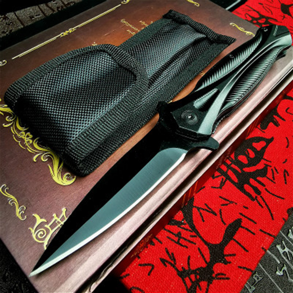 SMKD226 6/12PC Lionwolves Spring Assisted Opening Outdoor Folding Knife Survival Tactical Knife Hunting Knife Pocket Knives