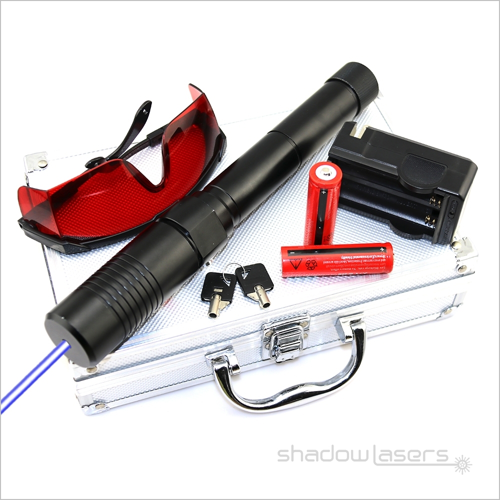 BX1-450nm Adjustable Focus Burning Blue Laser Pointer 1000MW-5000MW