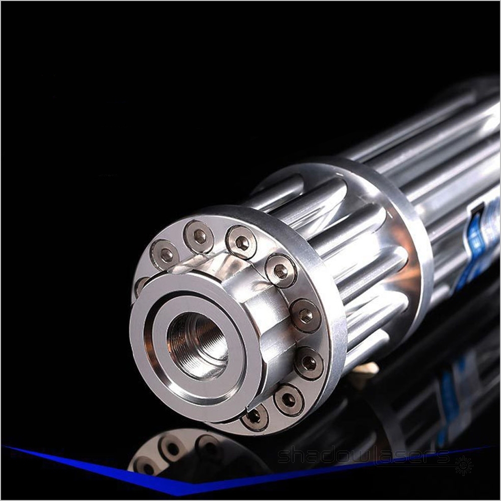 BX3 450nm Gatling Adjustable Focus Burning Blue Laser Pointer 1000MW-3000MW