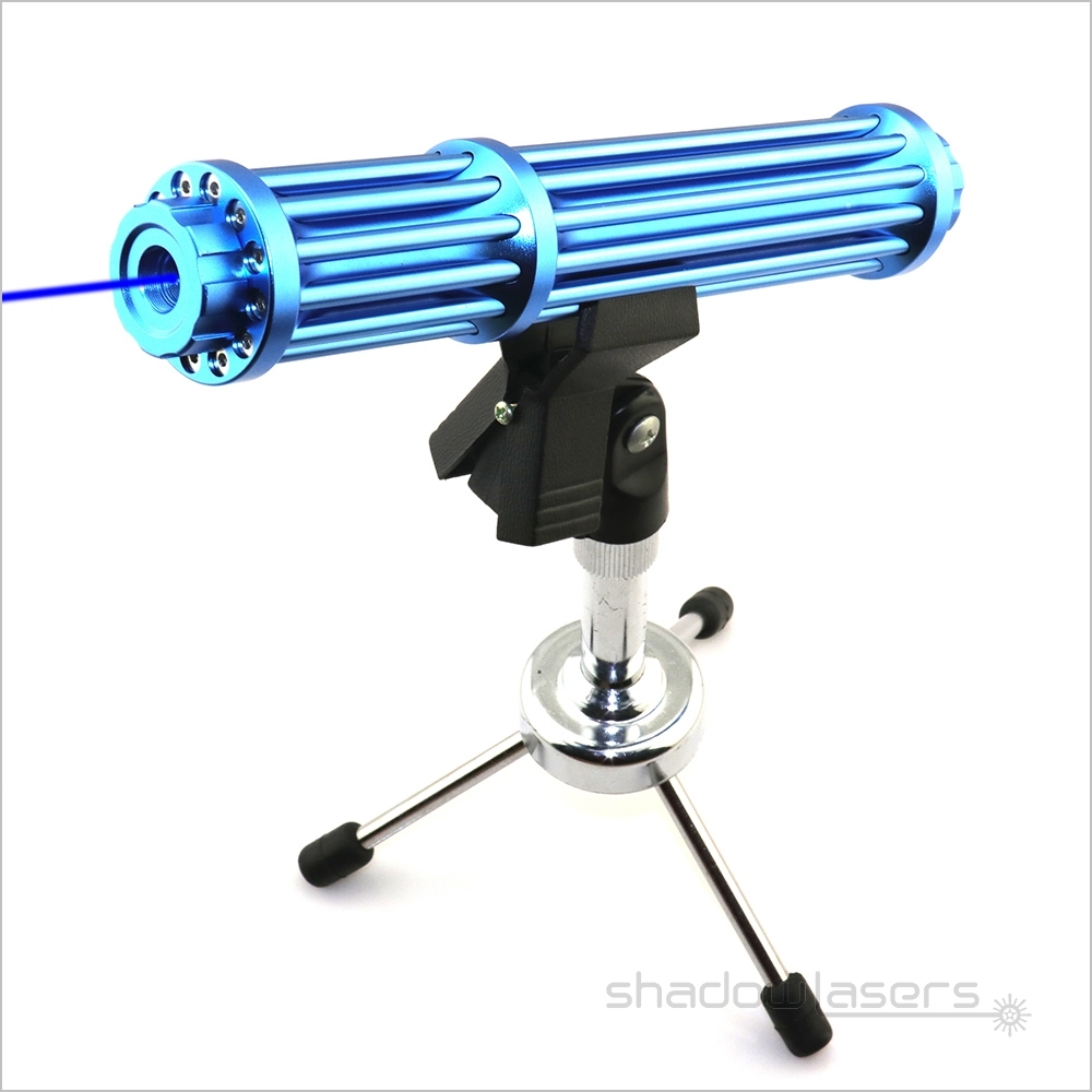 BX3-II 450nm Gatling Adjustable Focus Burning Blue Laser Pointer 1500MW-5000MW