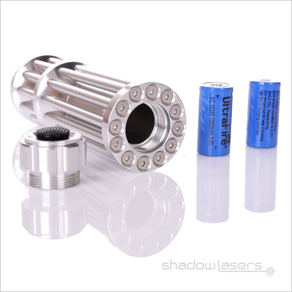 BX3 450nm Gatling Adjustable Focus Burning Blue Laser Pointer 1000MW-3000MW