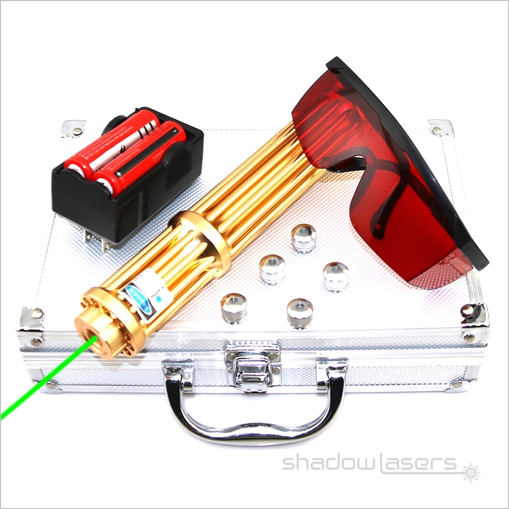 GX3-II-520nm Gatling Adjustable Focus Burning Green Laser Pointer 750MW-1000MW