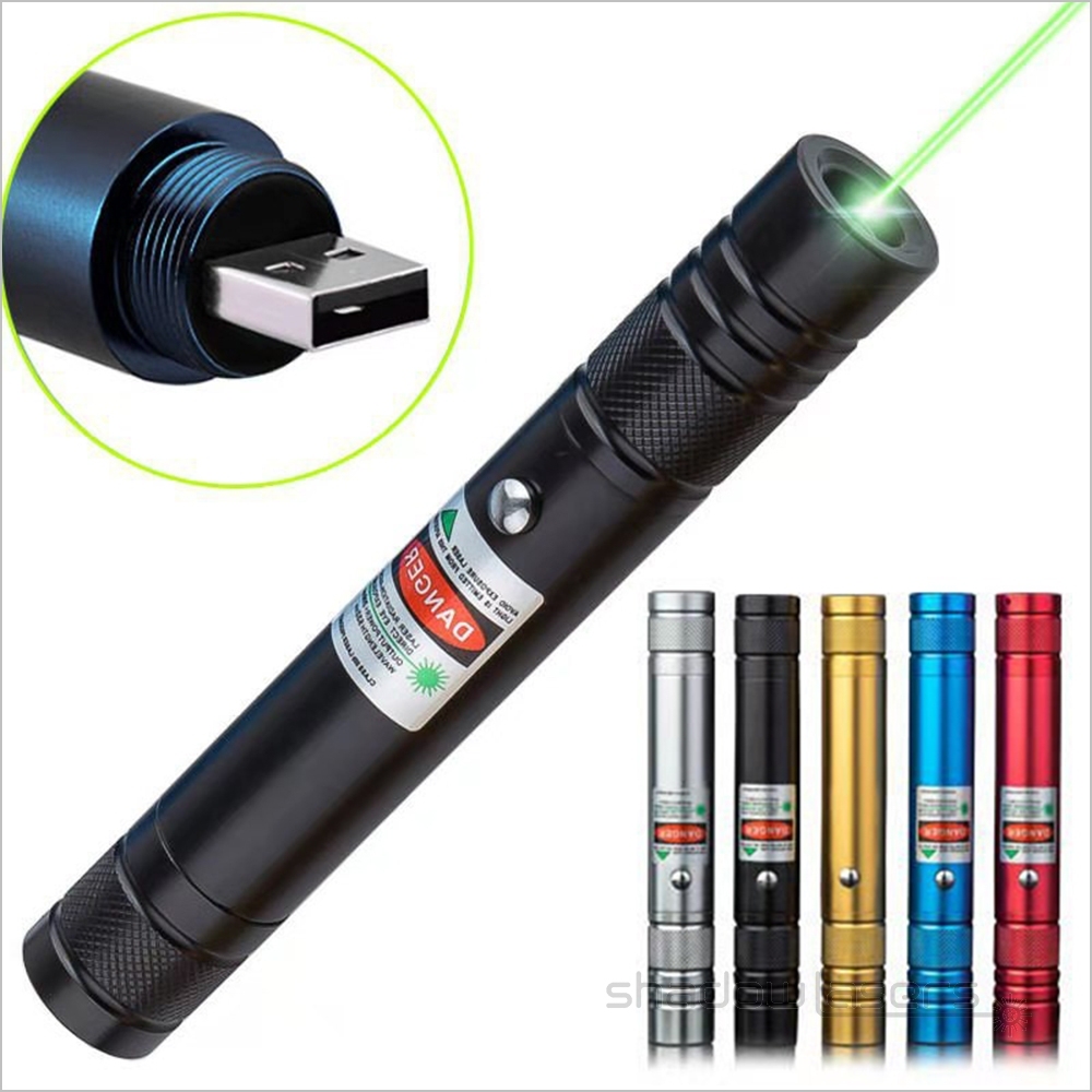 GU6-532nm USB Fixed Focus Green Laser Pointer 50MW