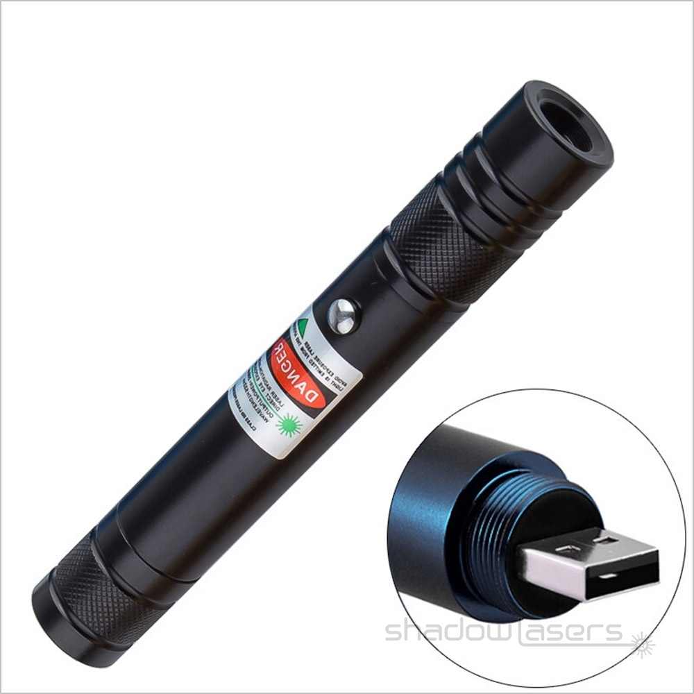GU6-532nm USB Fixed Focus Green Laser Pointer 50MW