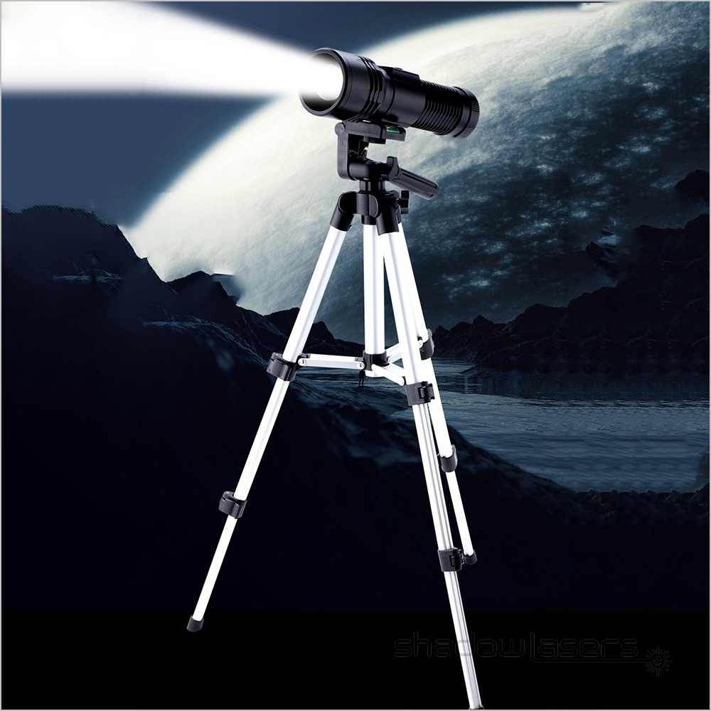 H6-BGR Telescopic Focus 40W 5 Models White Laser LED Flashlight&3 Color Laser Pointers