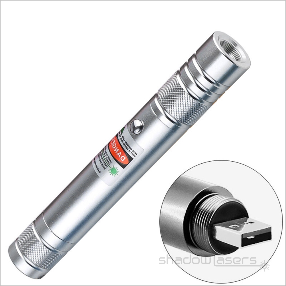 GU6-532nm USB Fixed Focus Green Laser Pointer 50MW
