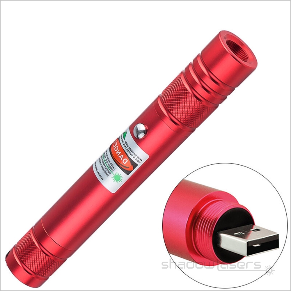 GU6-532nm USB Fixed Focus Green Laser Pointer 50MW