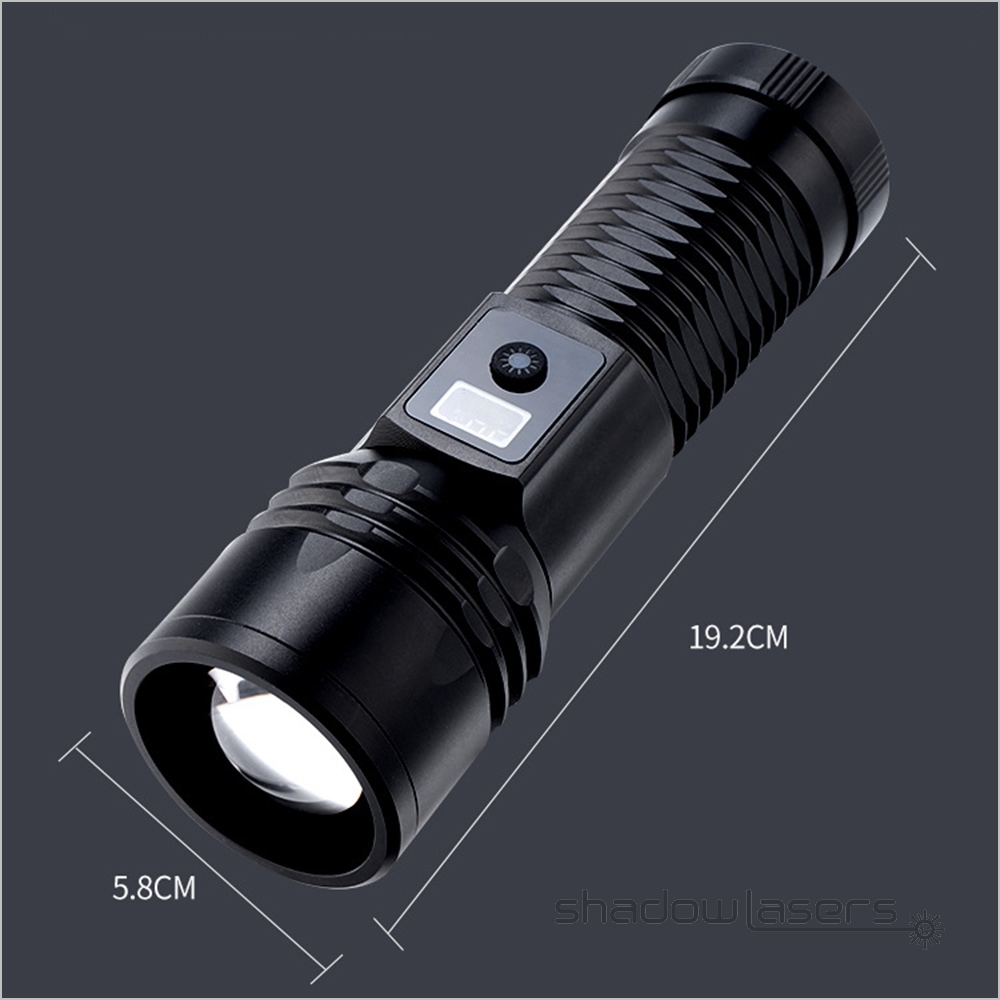 H6-BGR Telescopic Focus 40W 5 Models White Laser LED Flashlight&3 Color Laser Pointers