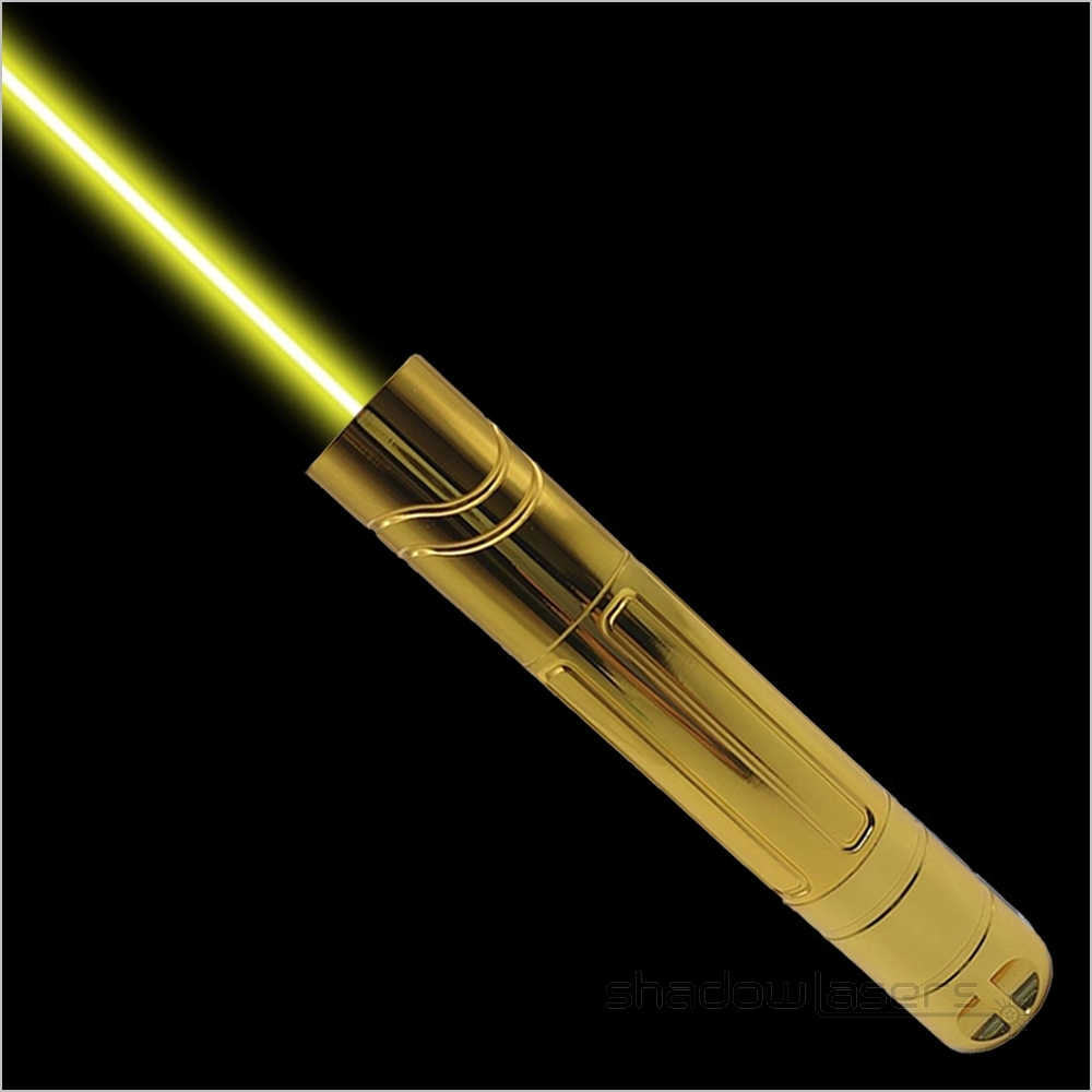YH2-593nm Adjustable Focus Yellow Laser Pointer 304 Stainless Steel 50MW
