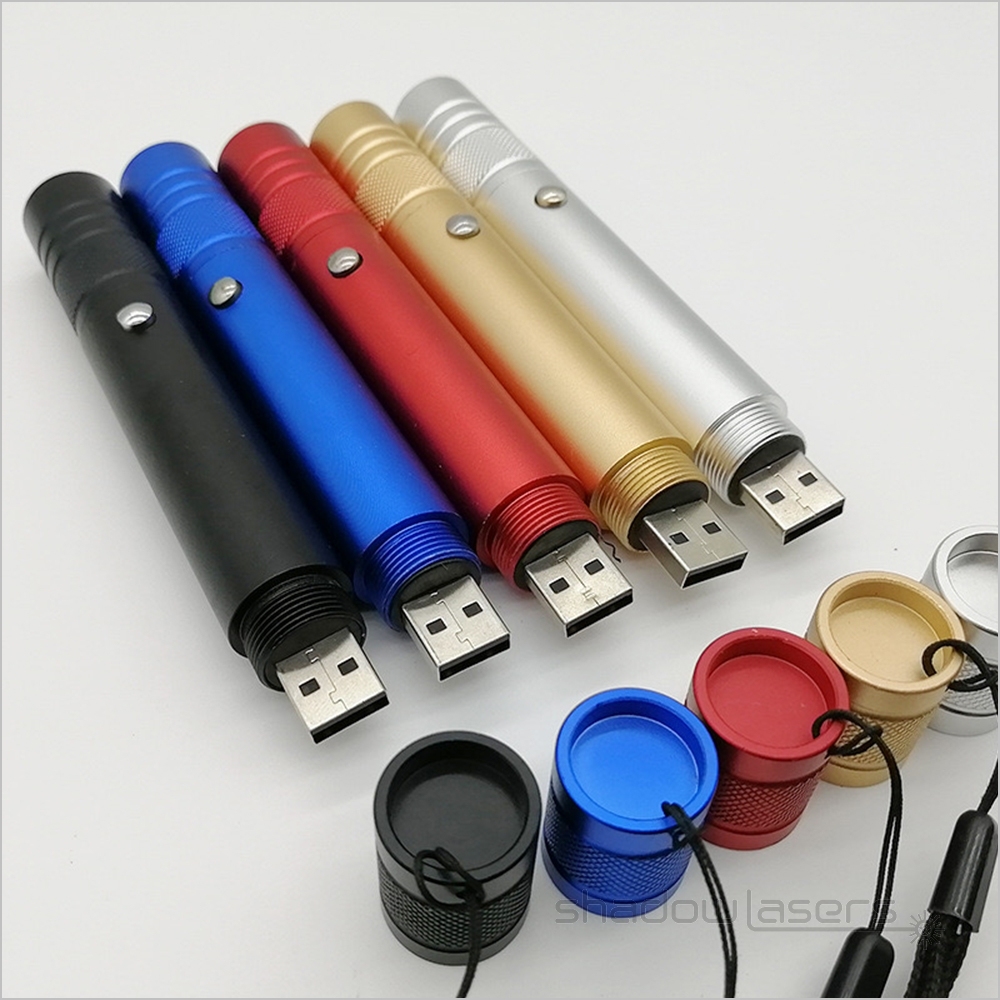 GU6-532nm USB Fixed Focus Green Laser Pointer 50MW
