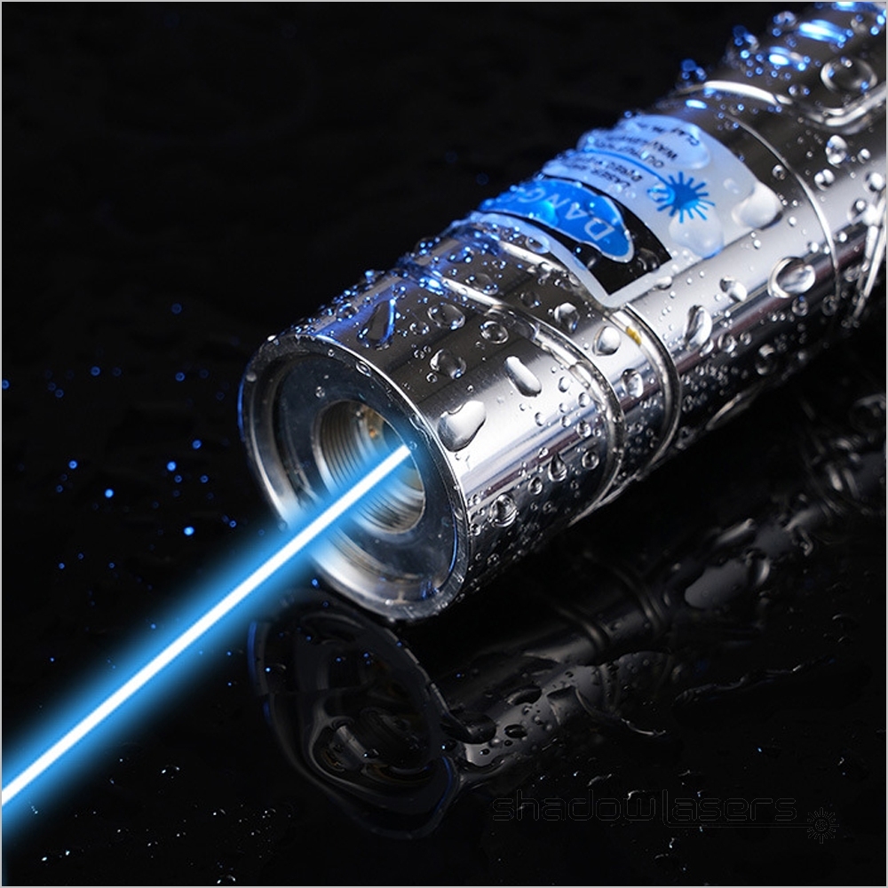 CH1-485nm Adjustable Focus Burning Cyan Laser Pointer 304 Stainless Steel 100MW