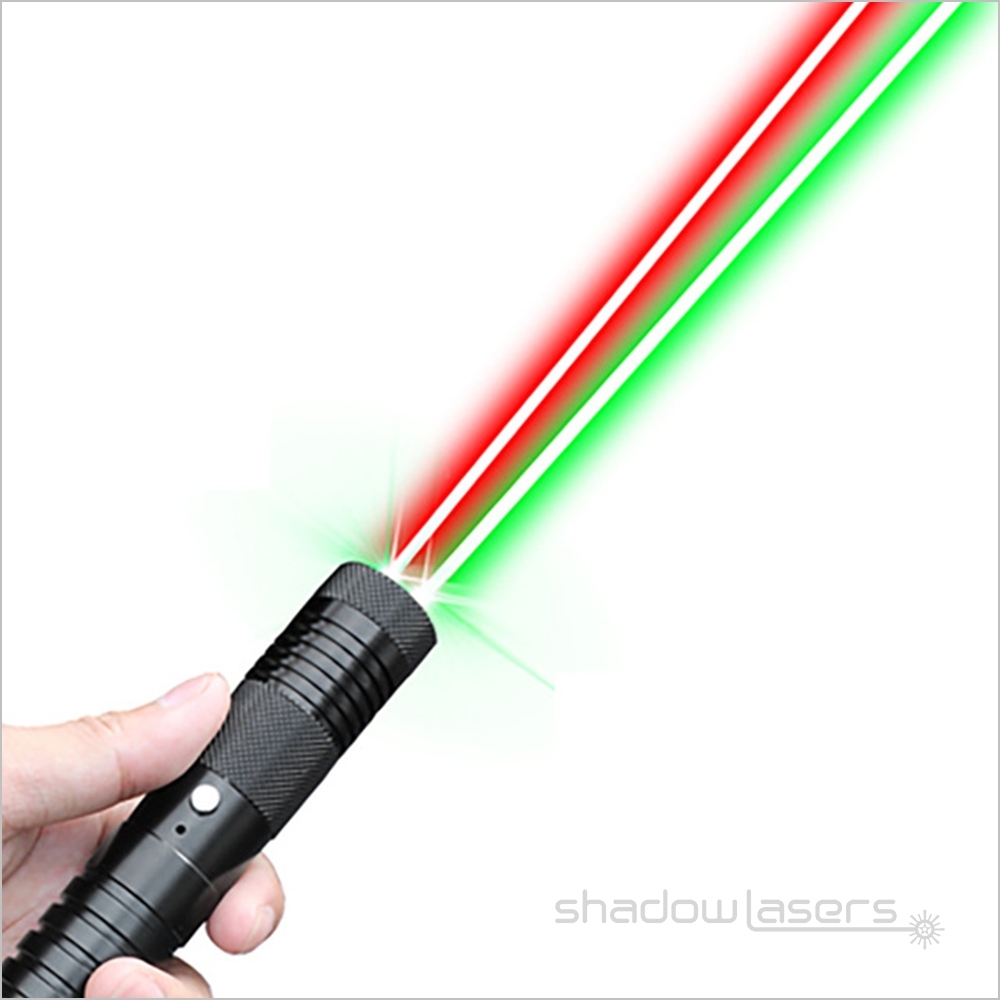 Q5 Two Colors 520nm Green Laser Pointer 450nm Blue Laser Pointer  650nm Red Laser Pointer 100MW