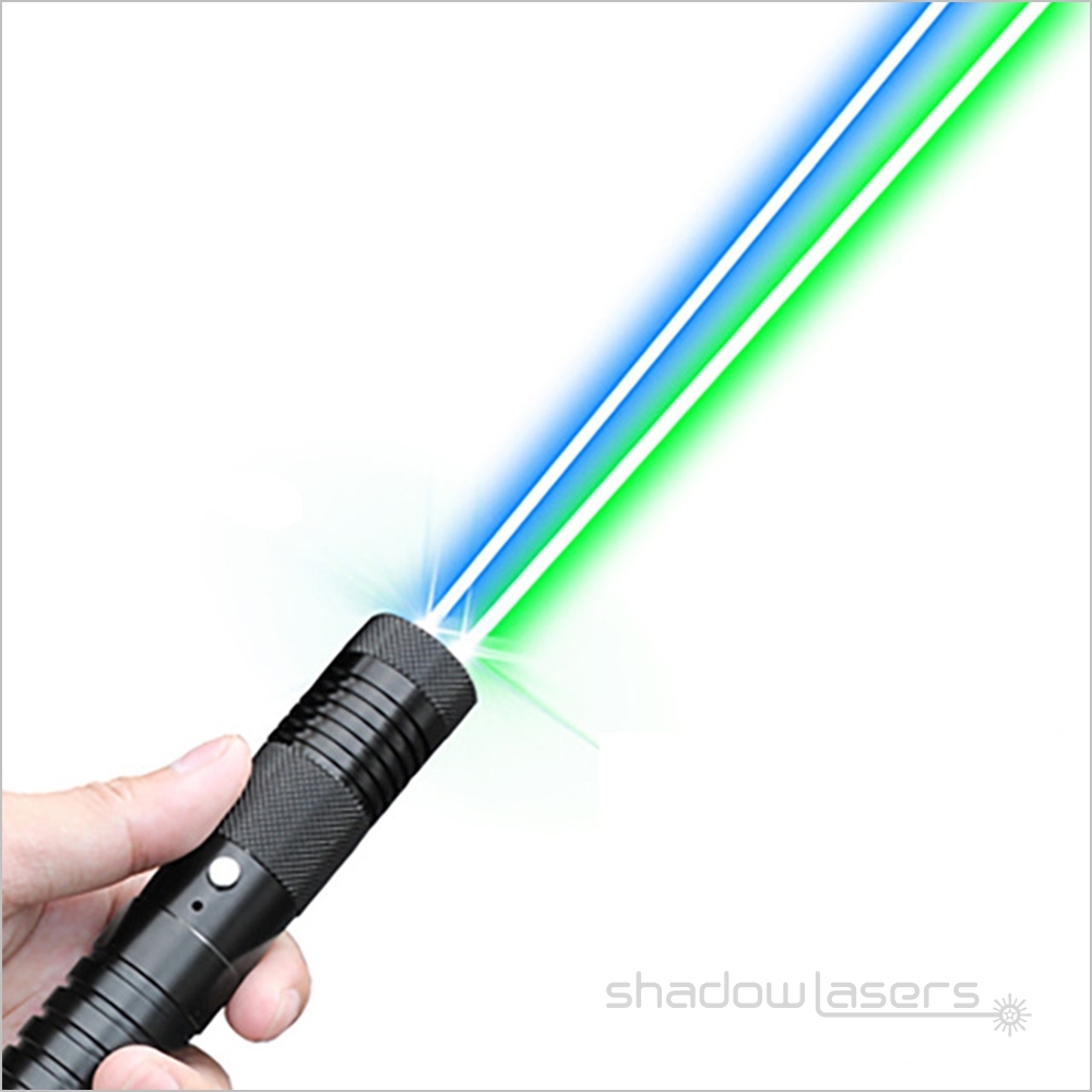 Q5 Two Colors 520nm Green Laser Pointer 450nm Blue Laser Pointer  650nm Red Laser Pointer 100MW