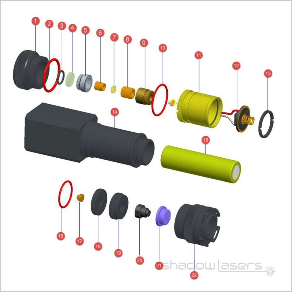 GD7 525nm WATERPROOF Green Laser Pointer 1000MW