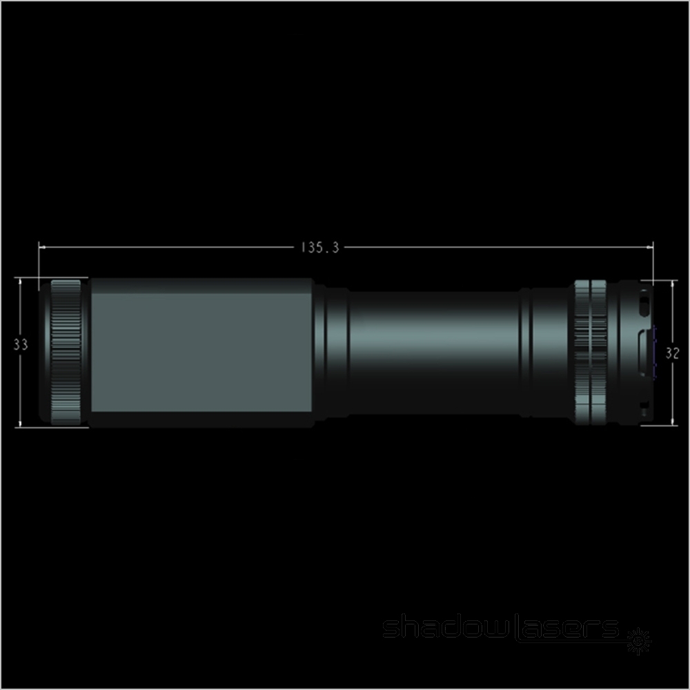 RD7 638nm WATERPROOF Red Laser Pointer 1000MW-2000MW Double Beam IP7 Up to 5 Meters