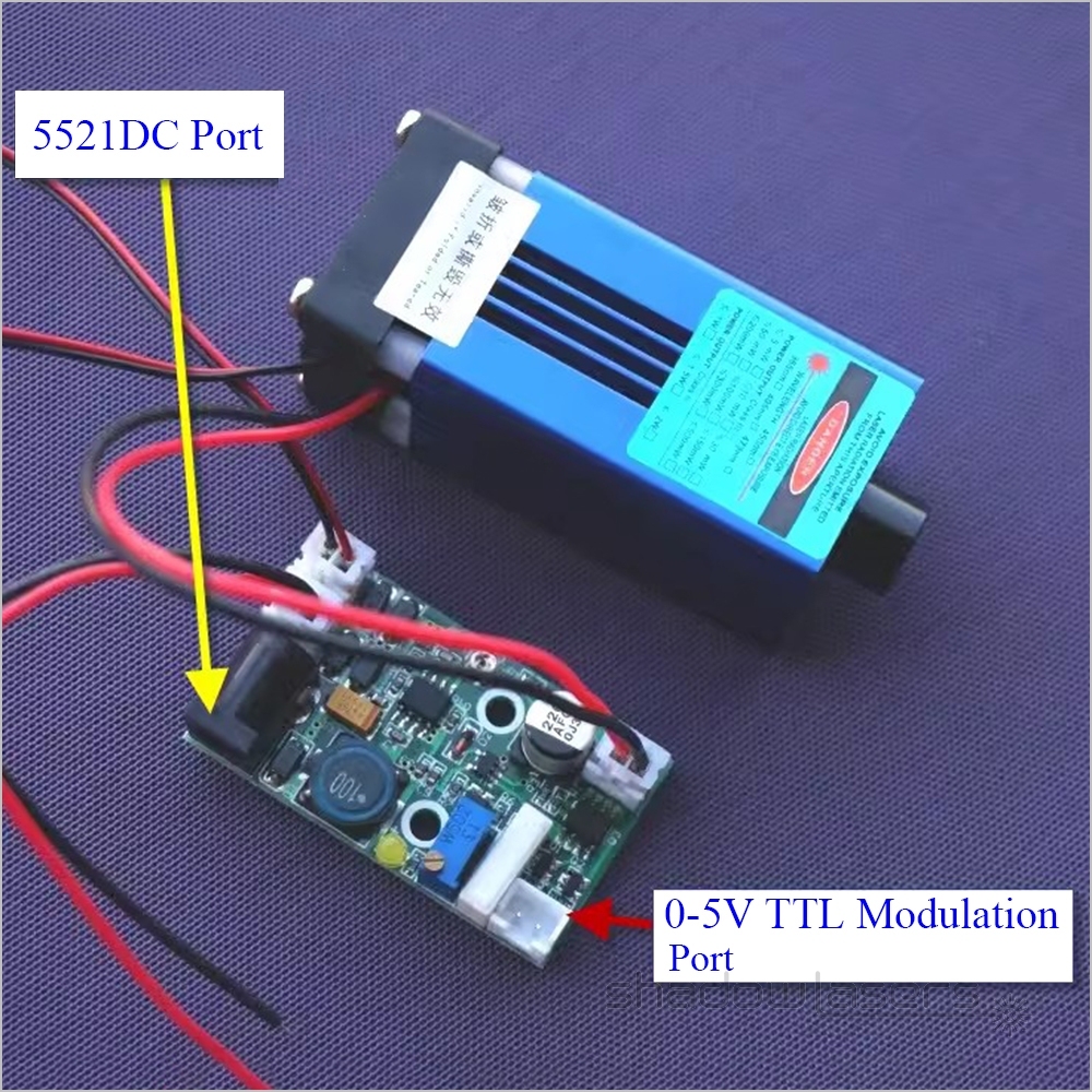 BM1 445nm Blue Laser Module Air-cooled TTL Modulation 1000MW-2000MW