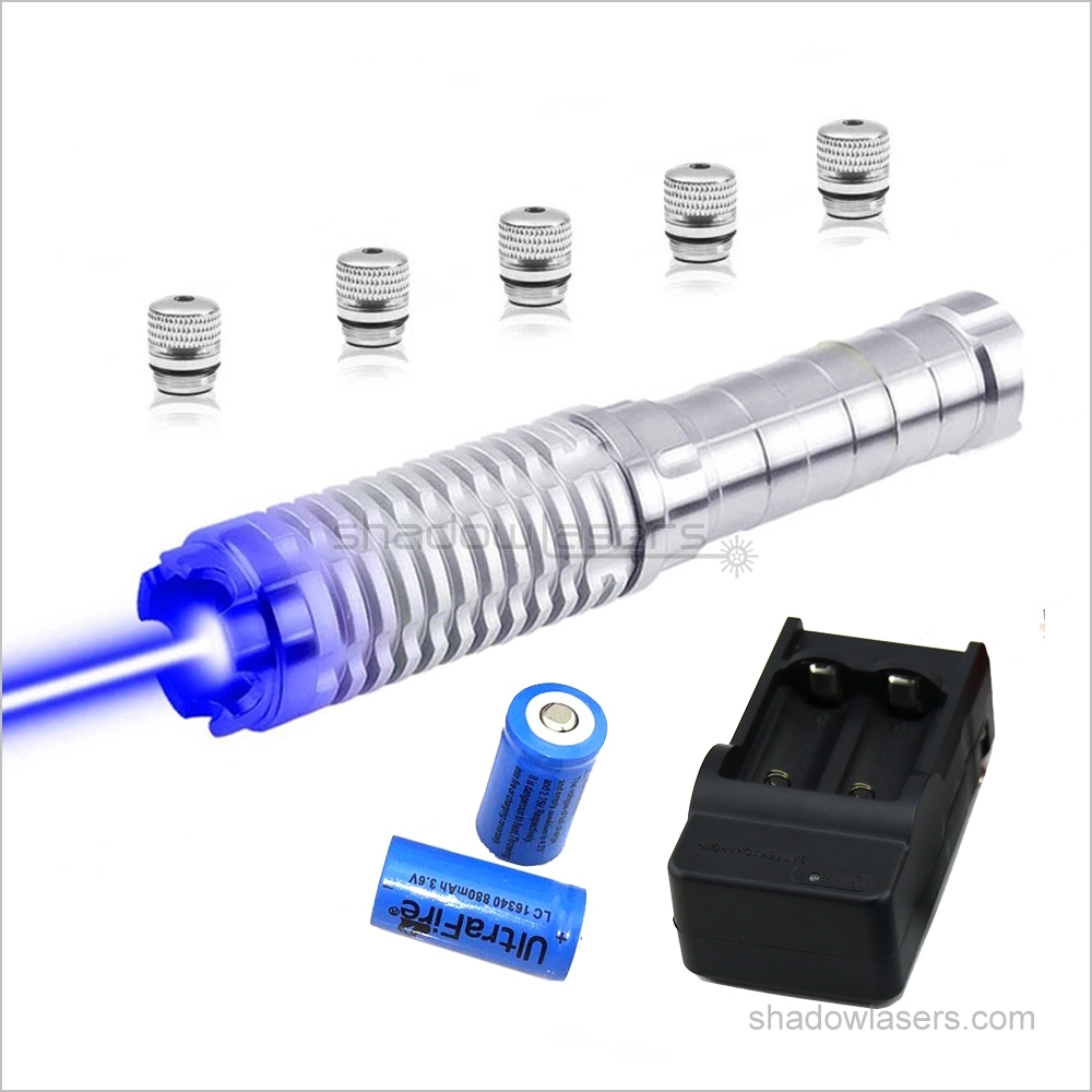 BX9-S 450nm Blue Laser Pointer 100MW Stainless Steel
