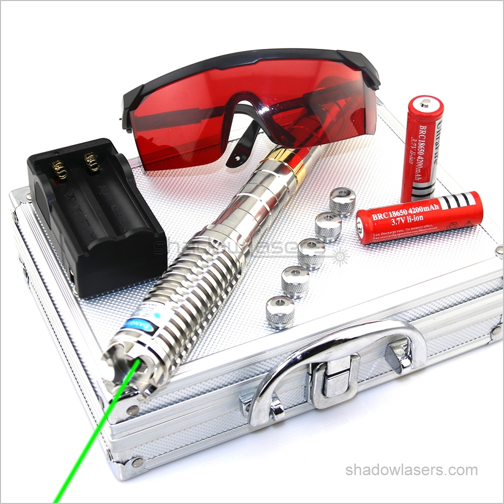 GX9-520nm BURNING Green Laser Pointer 1000MW-1500MW-2000MW Stainless Steel