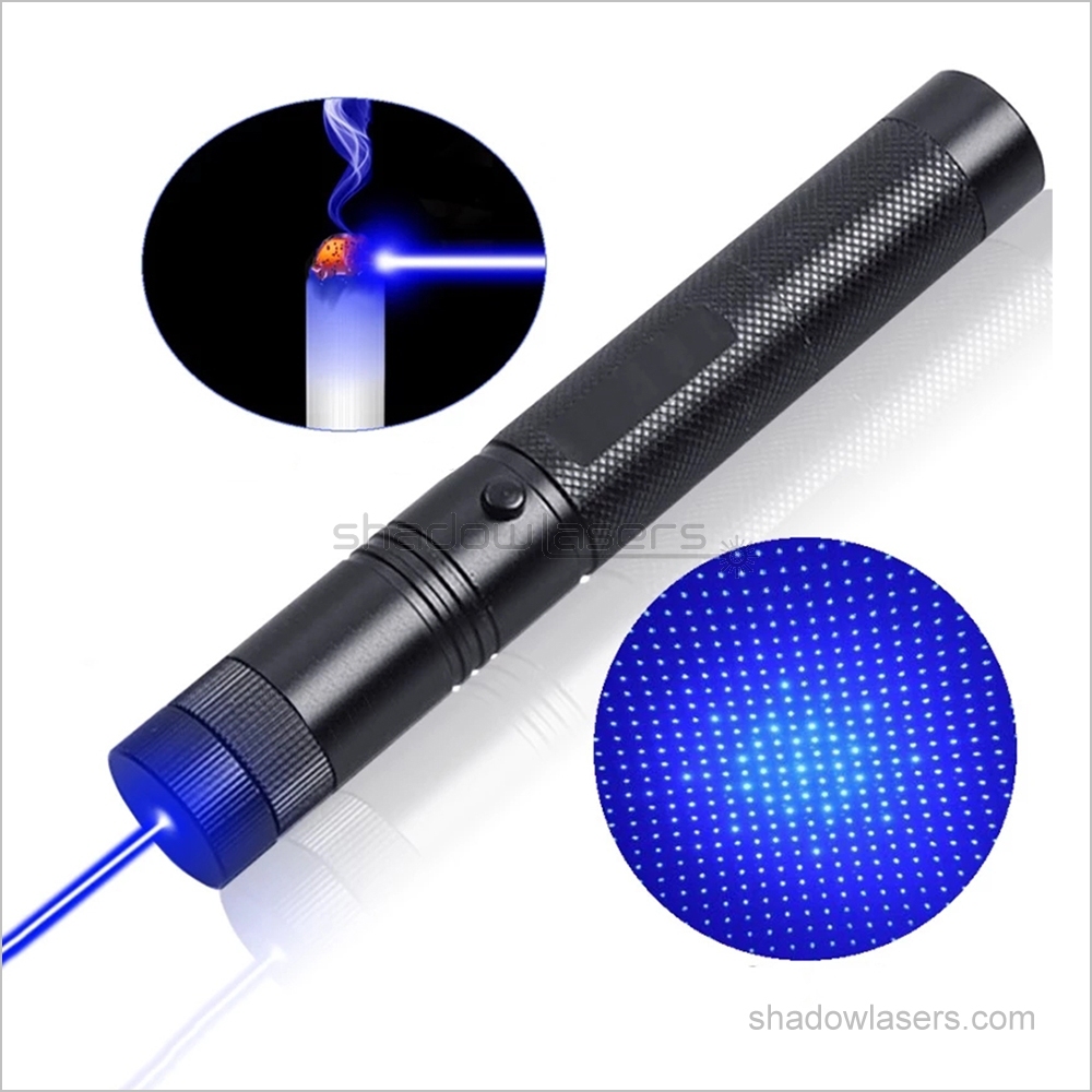 BS5-F5 450nm BURNING Blue Laser Pointer & 5 Star Caps 1500MW