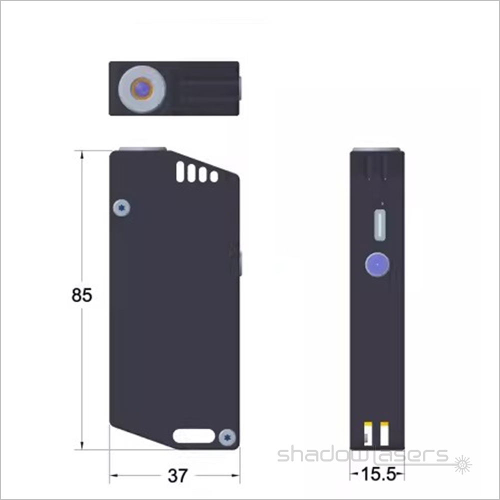 YD2 593nm Yellow Laser Pointer 10MW 555nm Green-Yellow Laser Pointer 20MW