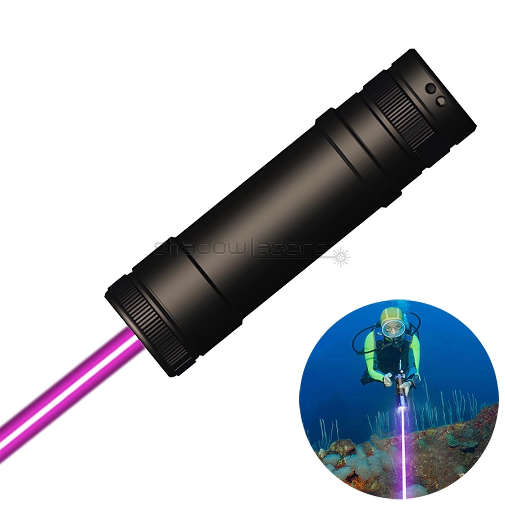 "POSEIDON" PD9 405nm Waterproof Purple Laser Pointer 800MW Diving Depth of 1000M