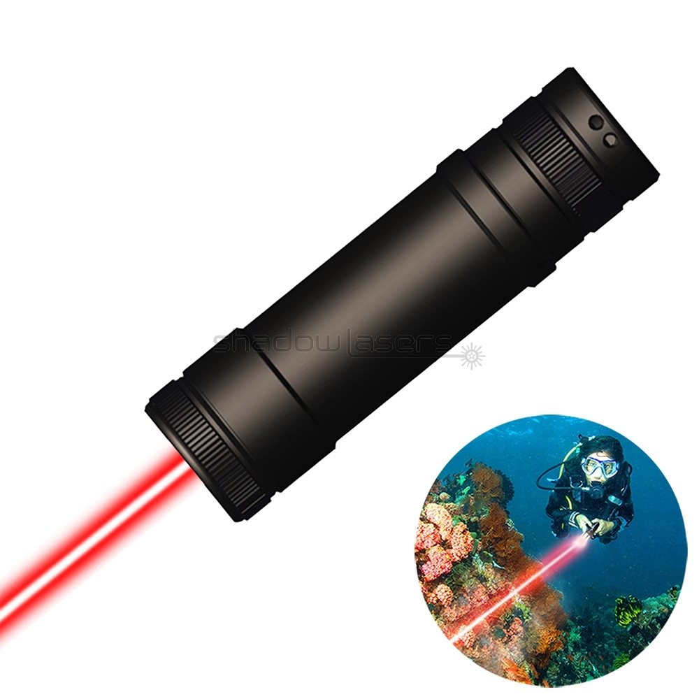 "POSEIDON" RD9 638nm Waterproof Red Laser Pointer 1.2W Diving Depth of 1000M