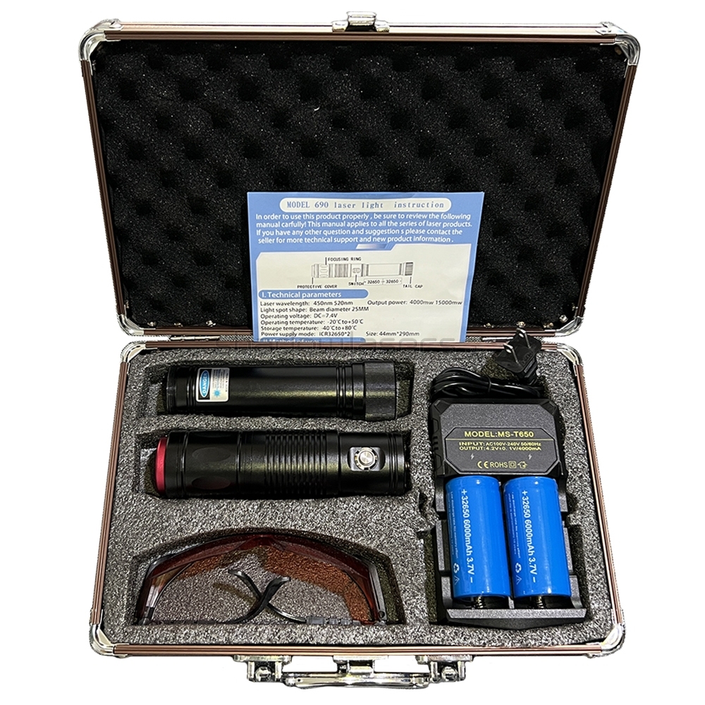 "ZEUS" GH9-520nm Military Green Laser Pointer 4000MW(4W)