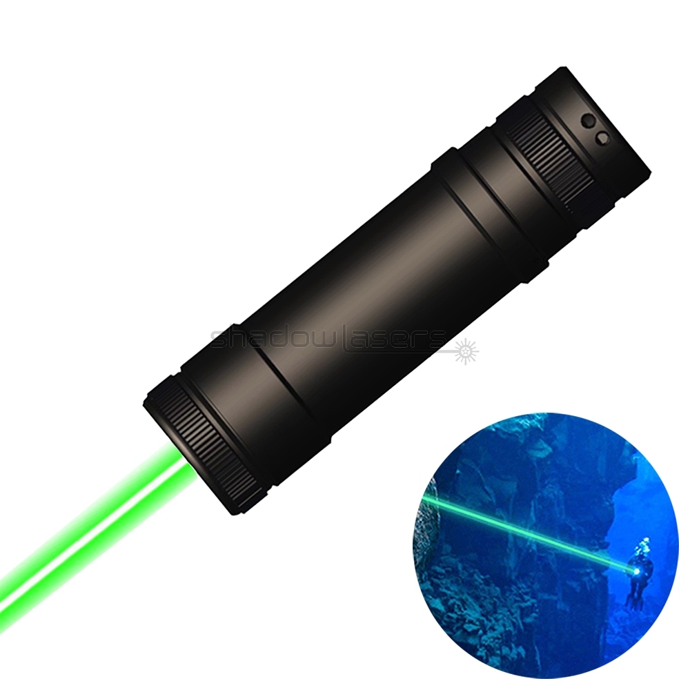 "POSEIDON" GD9 520nm Waterproof Green Laser Pointer 1W-1.5 WATT Diving Depth of 1000M